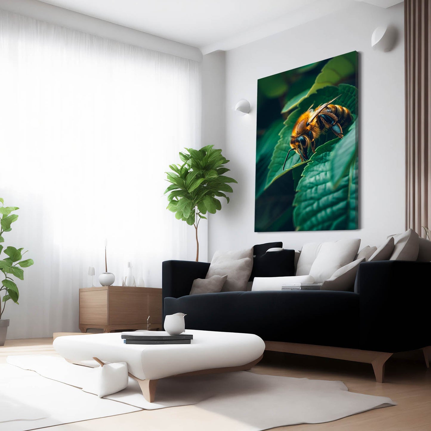 Bee On Leaf Art