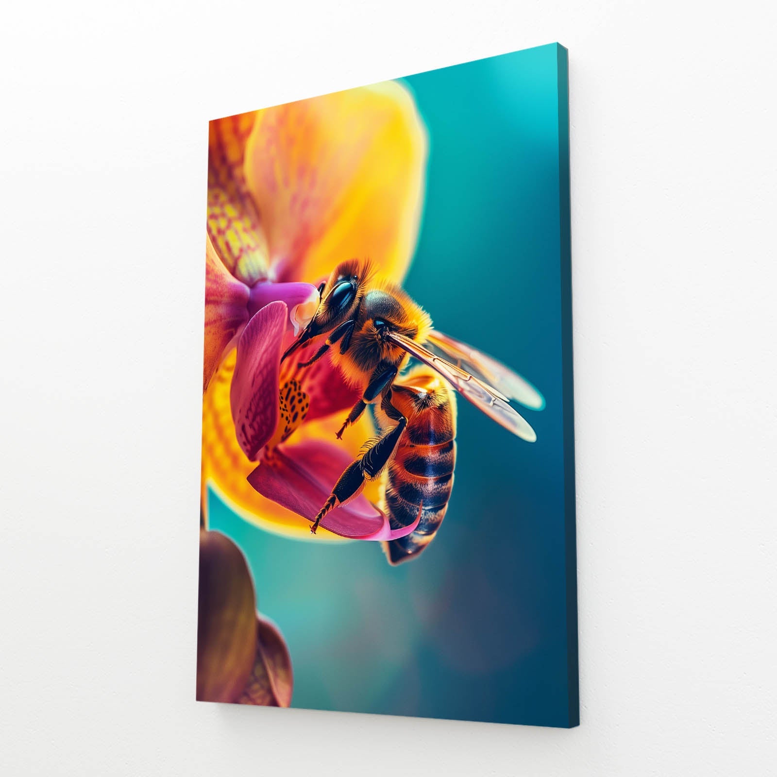 Bee On Orchid Art