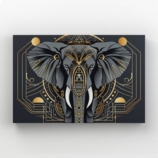 Black And Gold Elephant Wall Art
