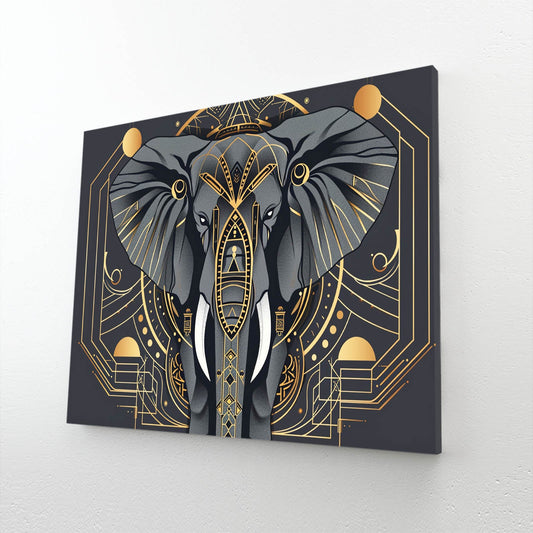 Black And Gold Elephant Wall Art