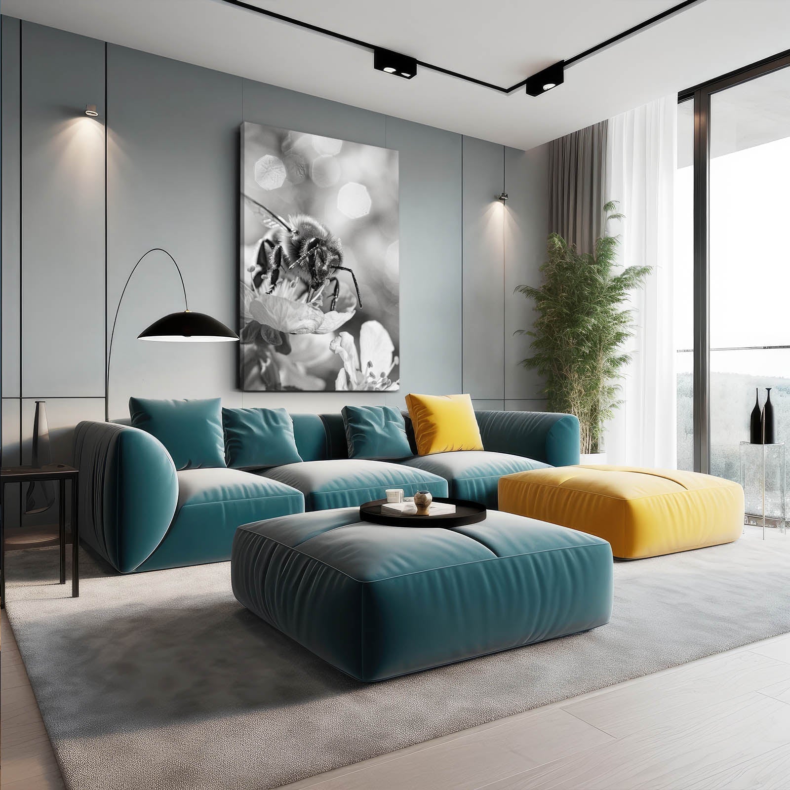 Black And White Bee Art