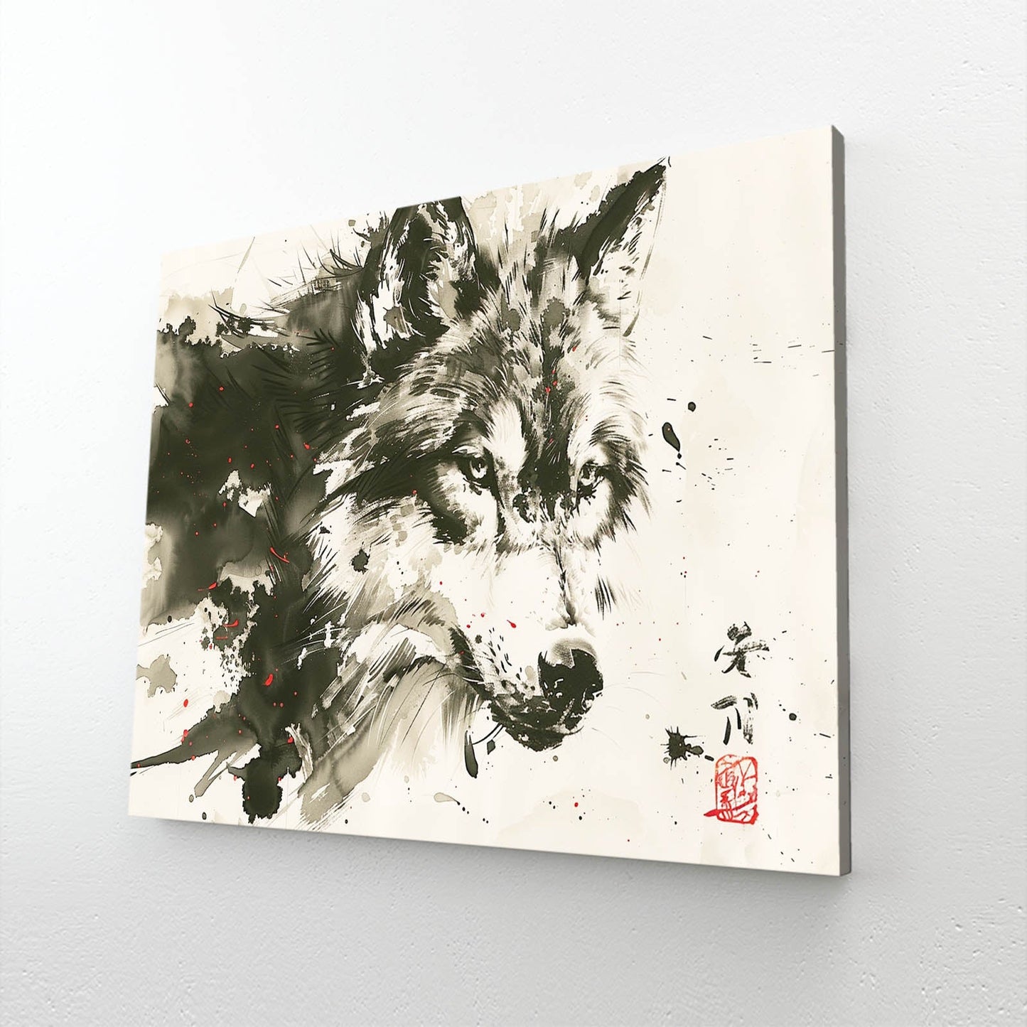 Black And White Wolf Art