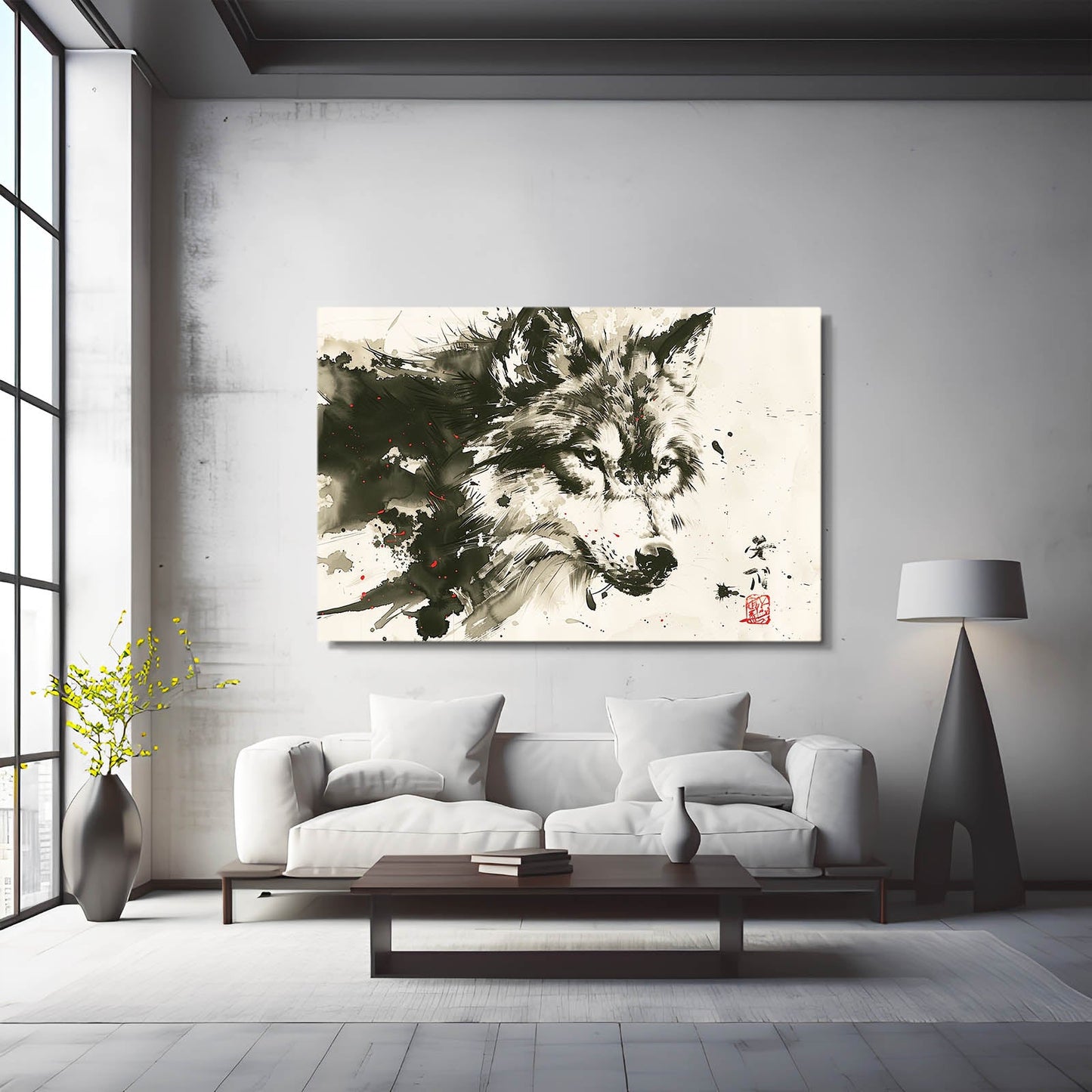 Black And White Wolf Art