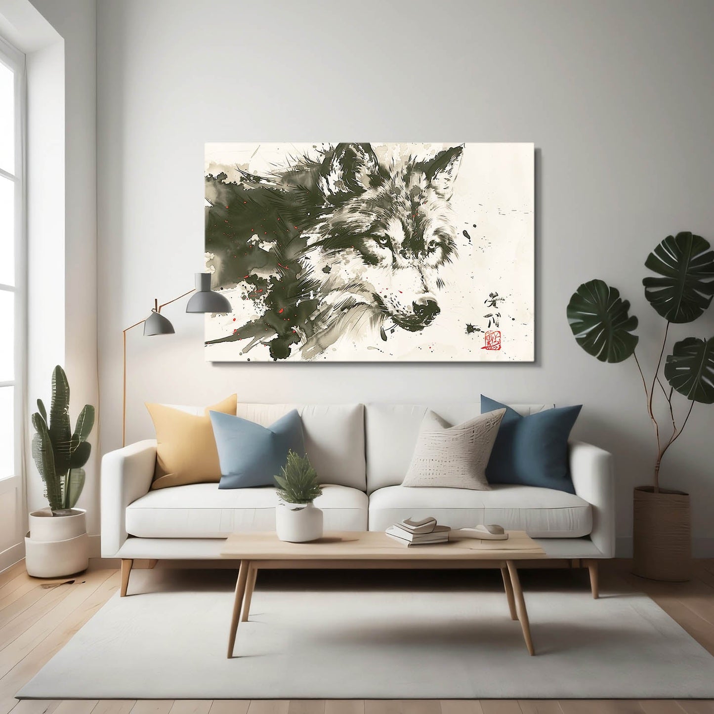 Black And White Wolf Art