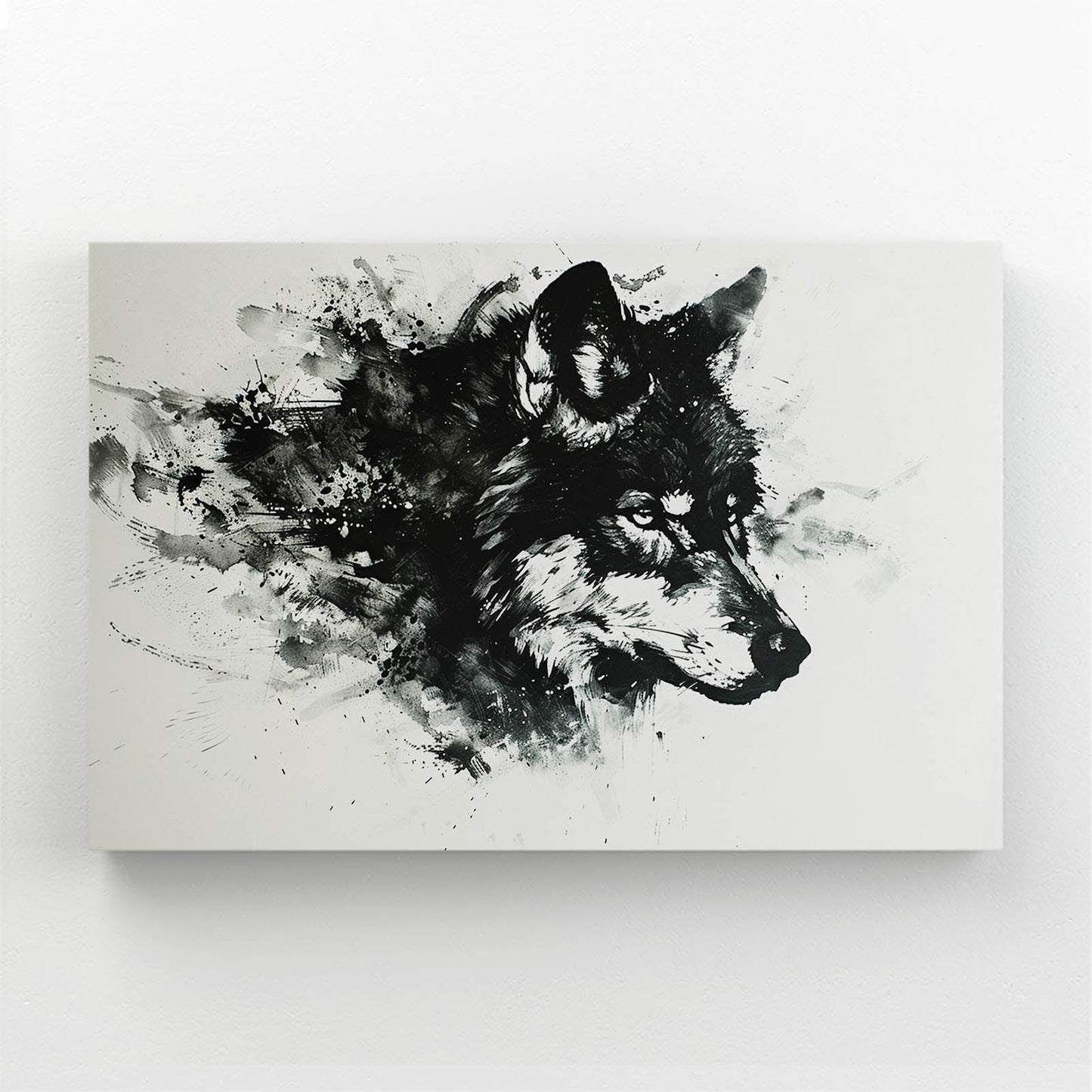 Black And White Wolf Wall Art