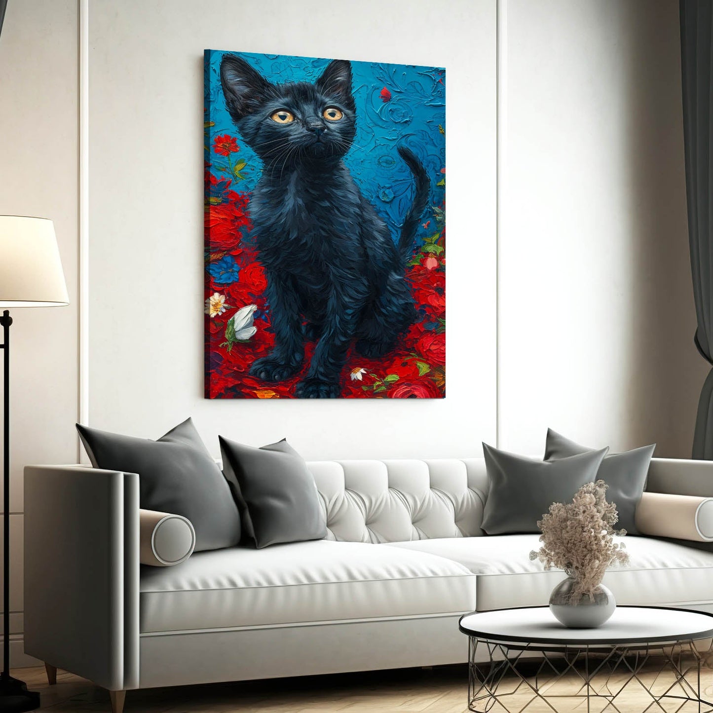 Black Cat Wall Art Prints
