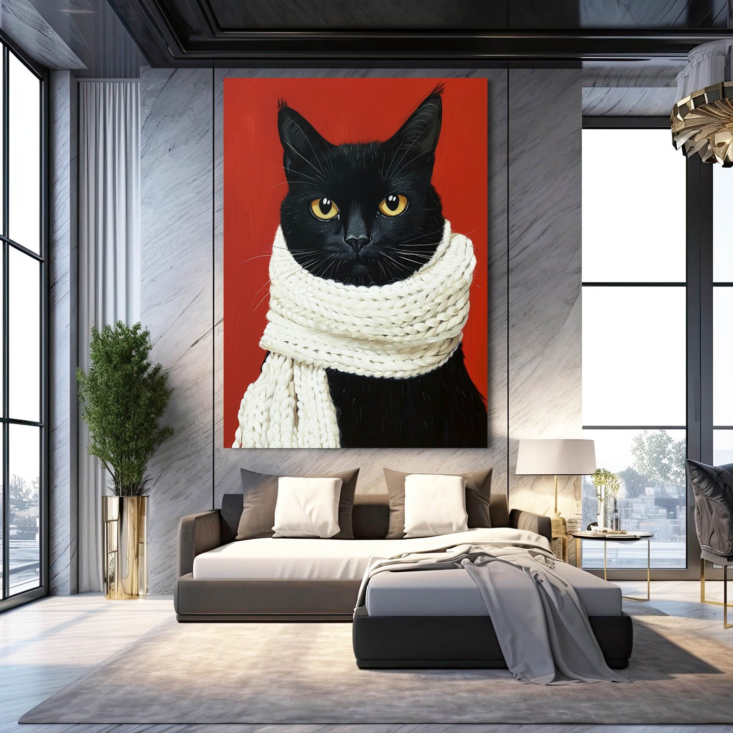 Black Cat Wall Art