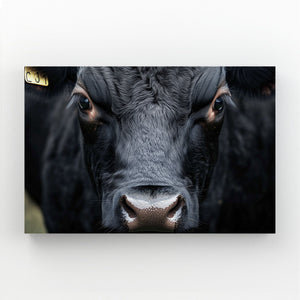 Black Cow Wall Art