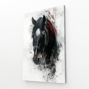 Black Head Horse Wall Art
