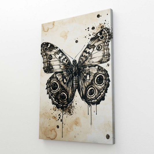 Black Ink Butterfly Wall Art