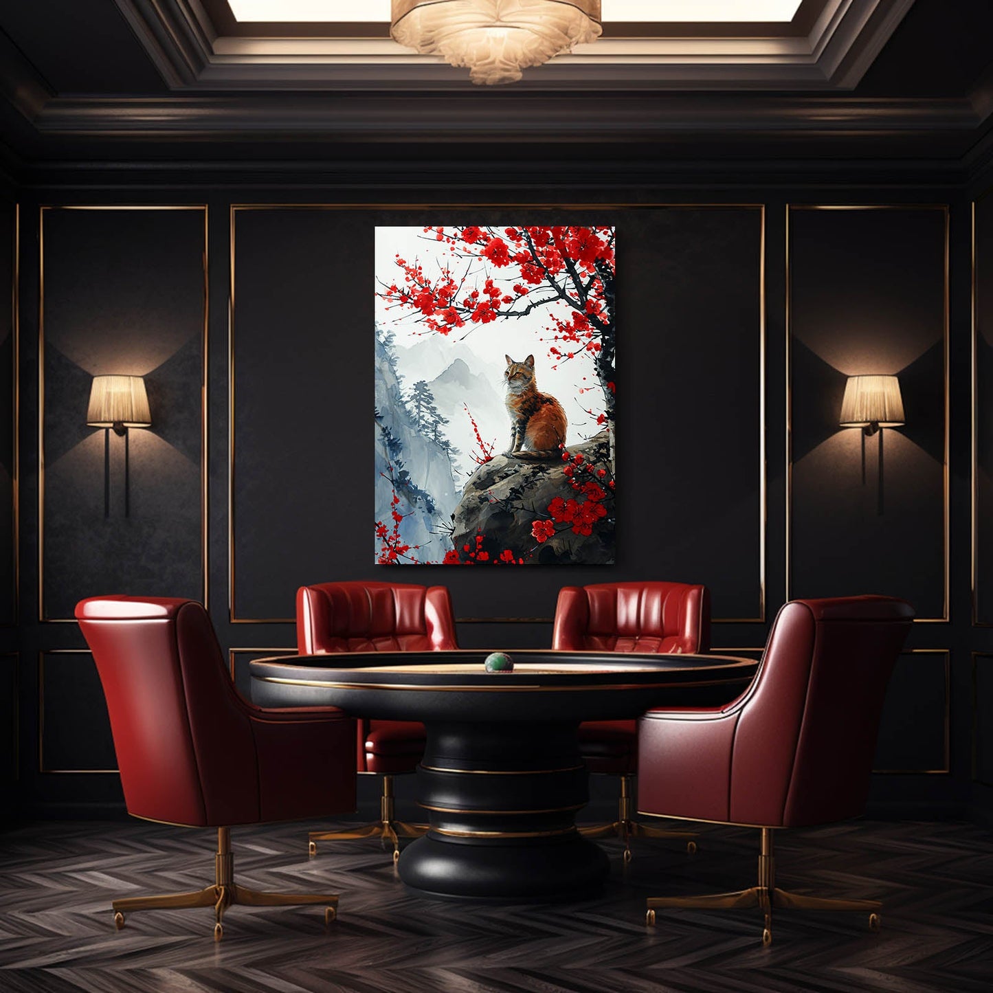 Blossom Serenity Cat Wall Art