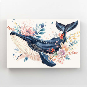 Blossom Tide Whale Art