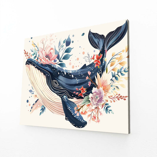 Blossom Tide Whale Art