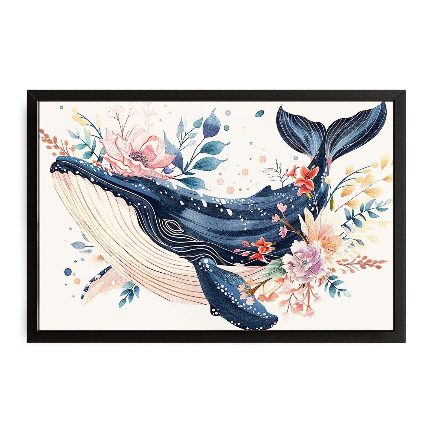Blossom Tide Whale Art