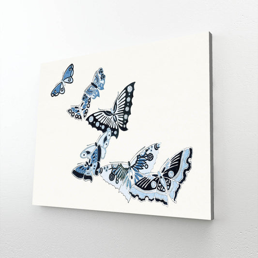 Blue Butterfly Canvas Wall Art