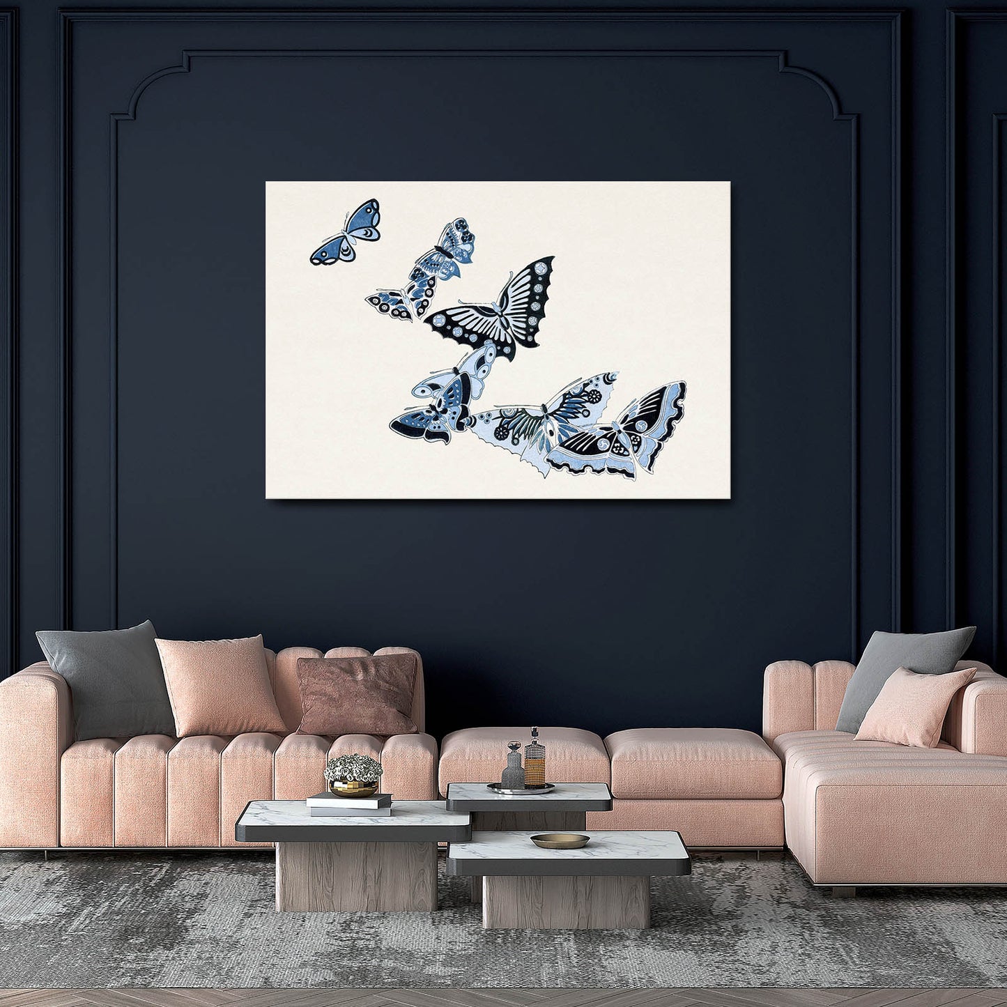 Blue Butterfly Canvas Wall Art