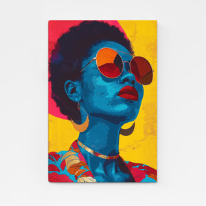 Blue Face Girl African Art