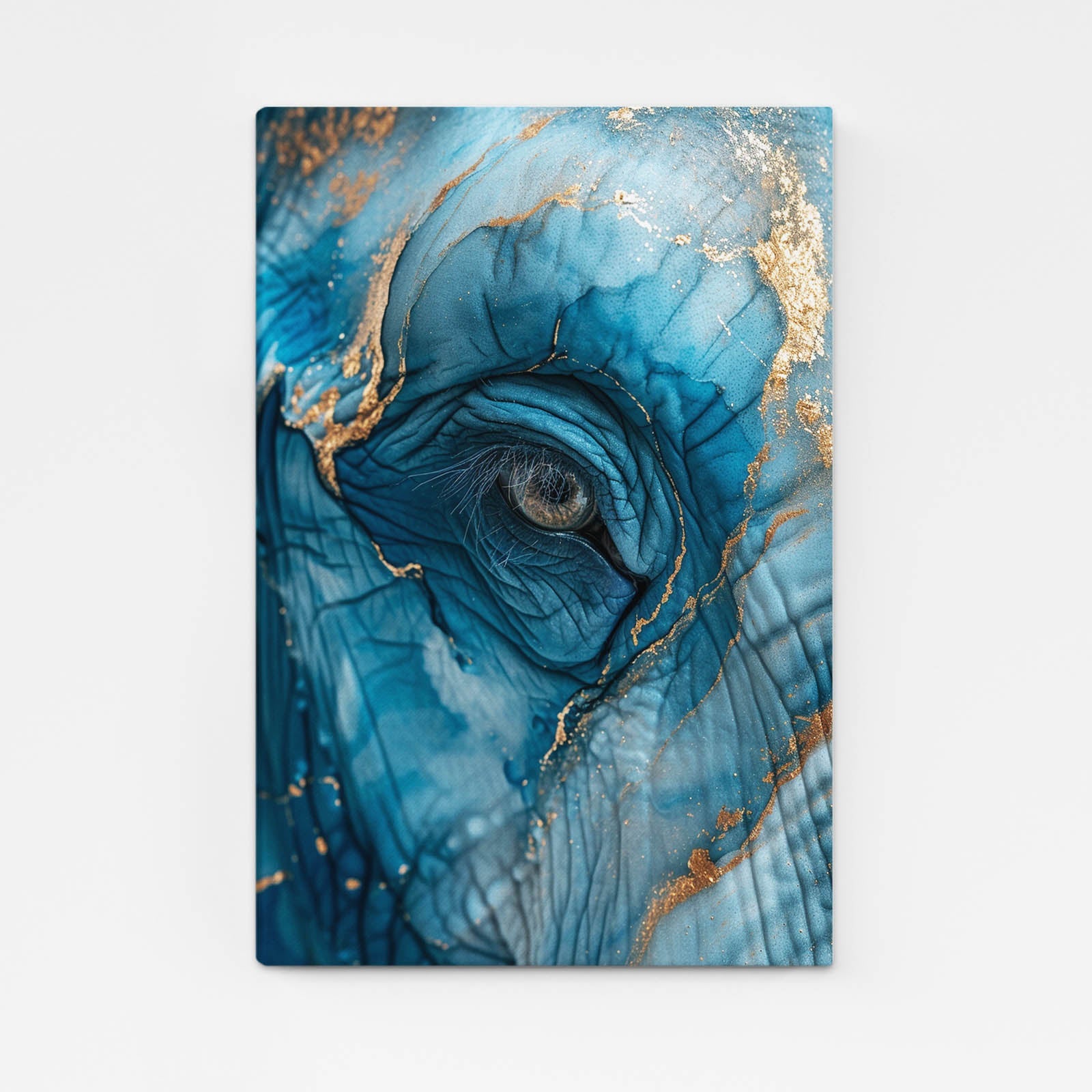 Blue Gaze Elephant Art