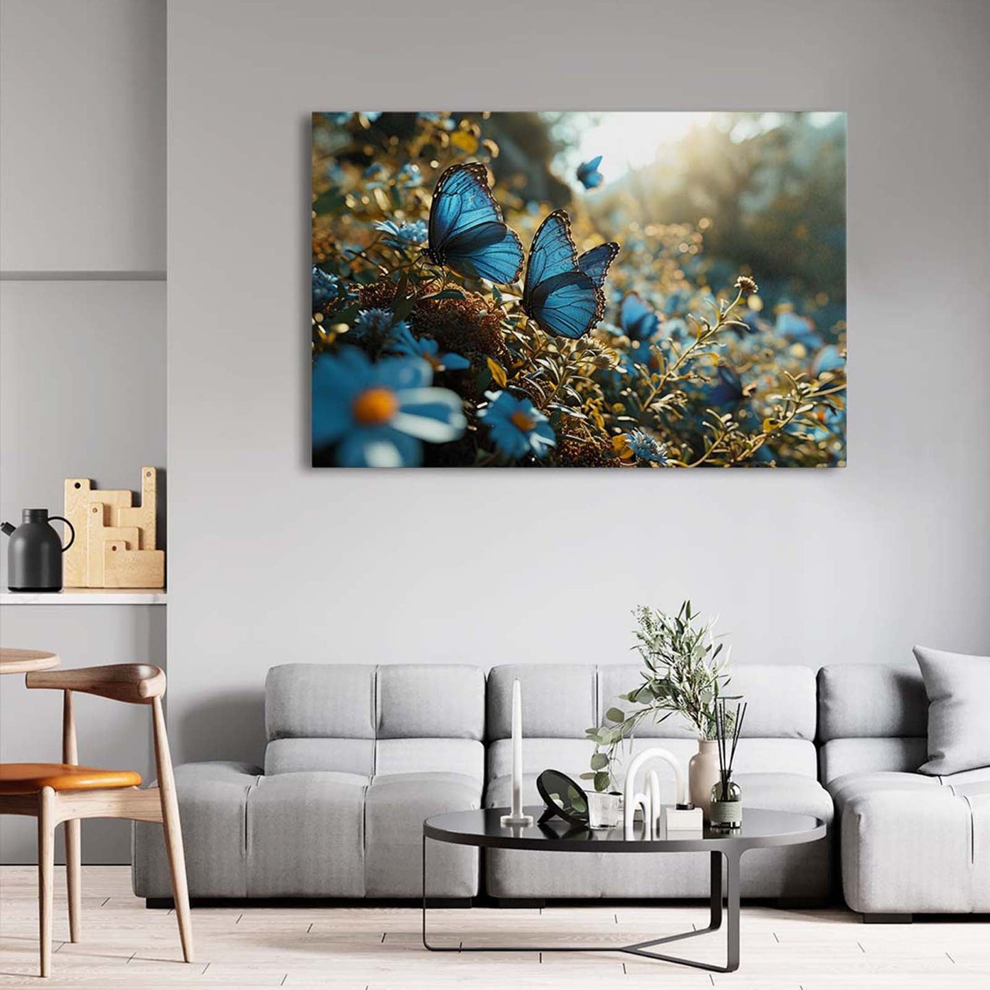 Blue Morning Butterfly Wall Art