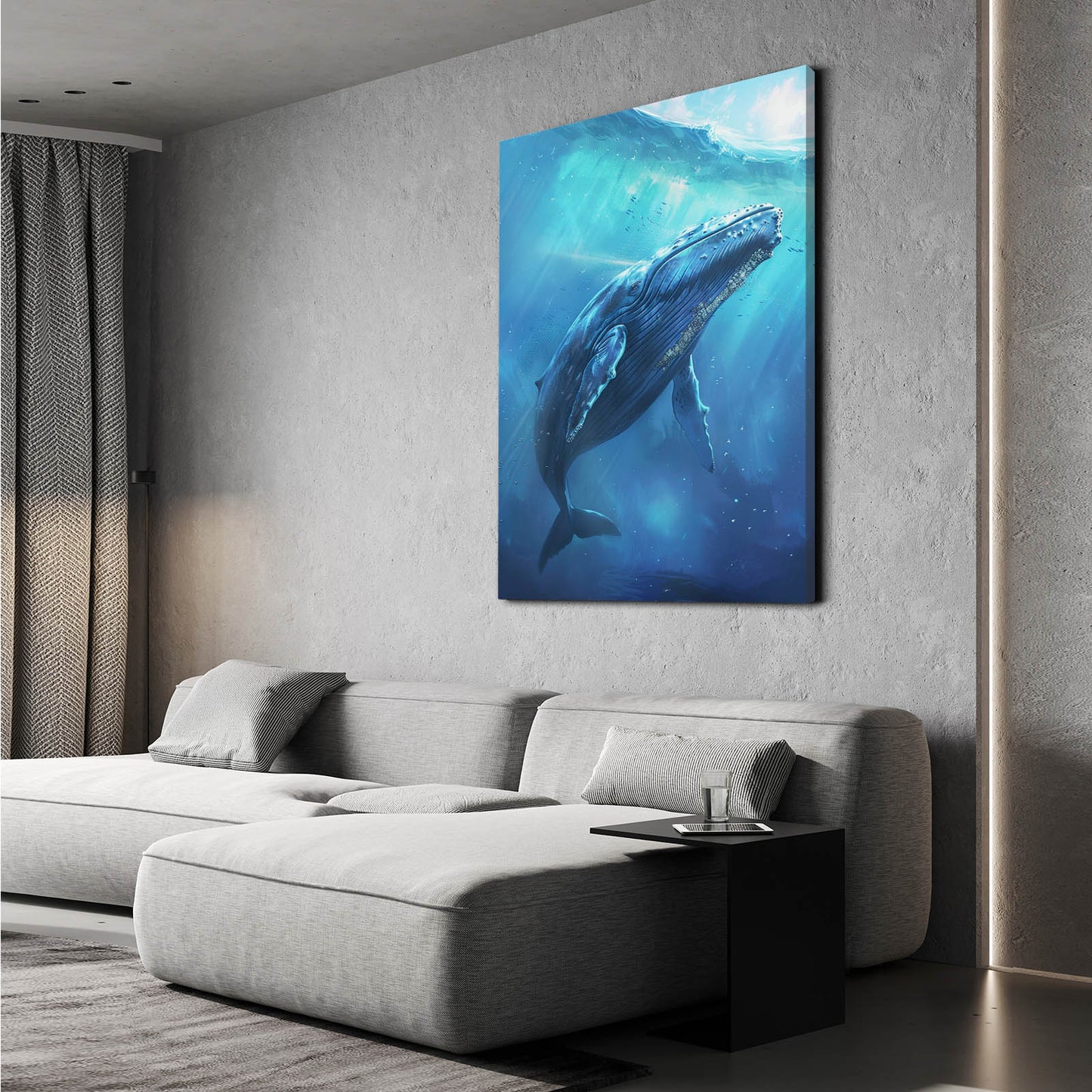 Blue Whale Print Art