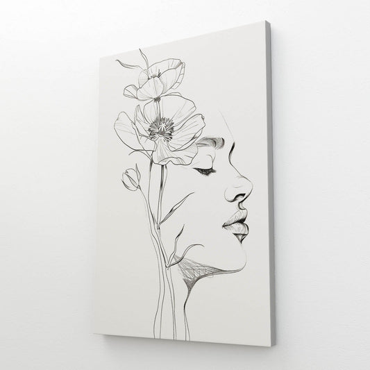 Boho Line Art Face