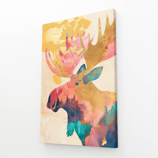 Boho Majestic Moose Wall Art