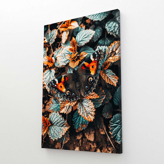 Botanical Contrast Butterfly Wall Art