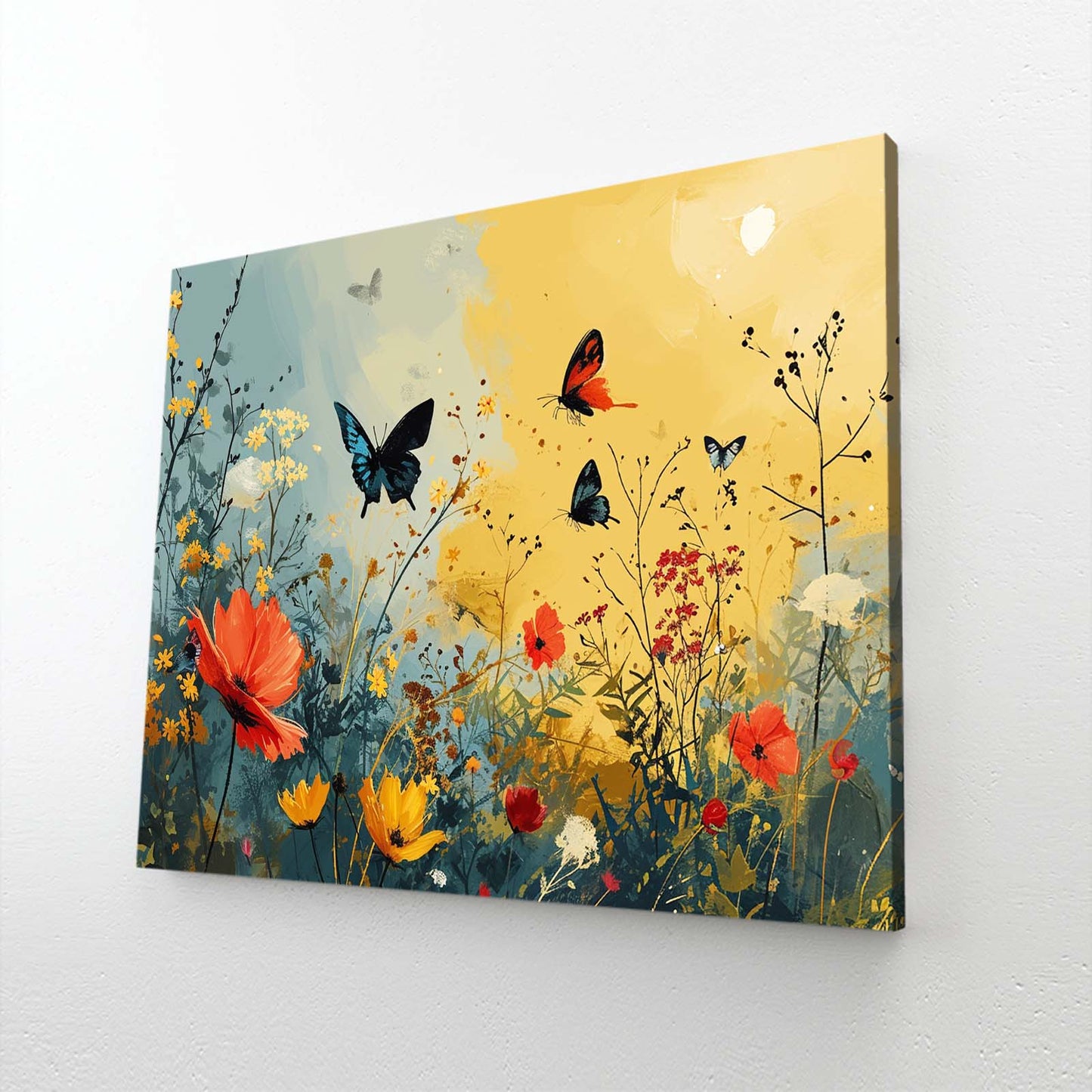 Butterfly And Flower Wall Art