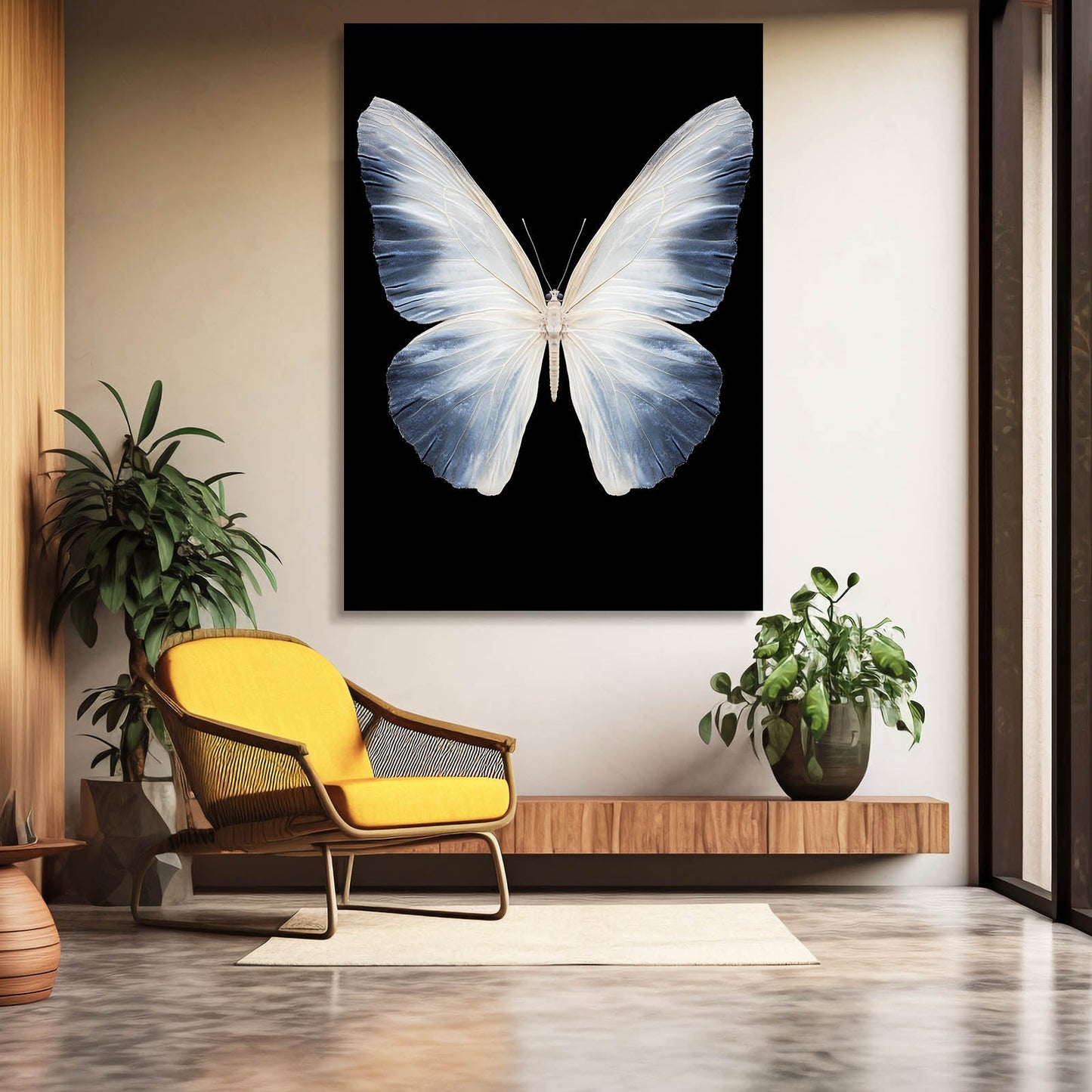 Butterfly Black and White Wall Art