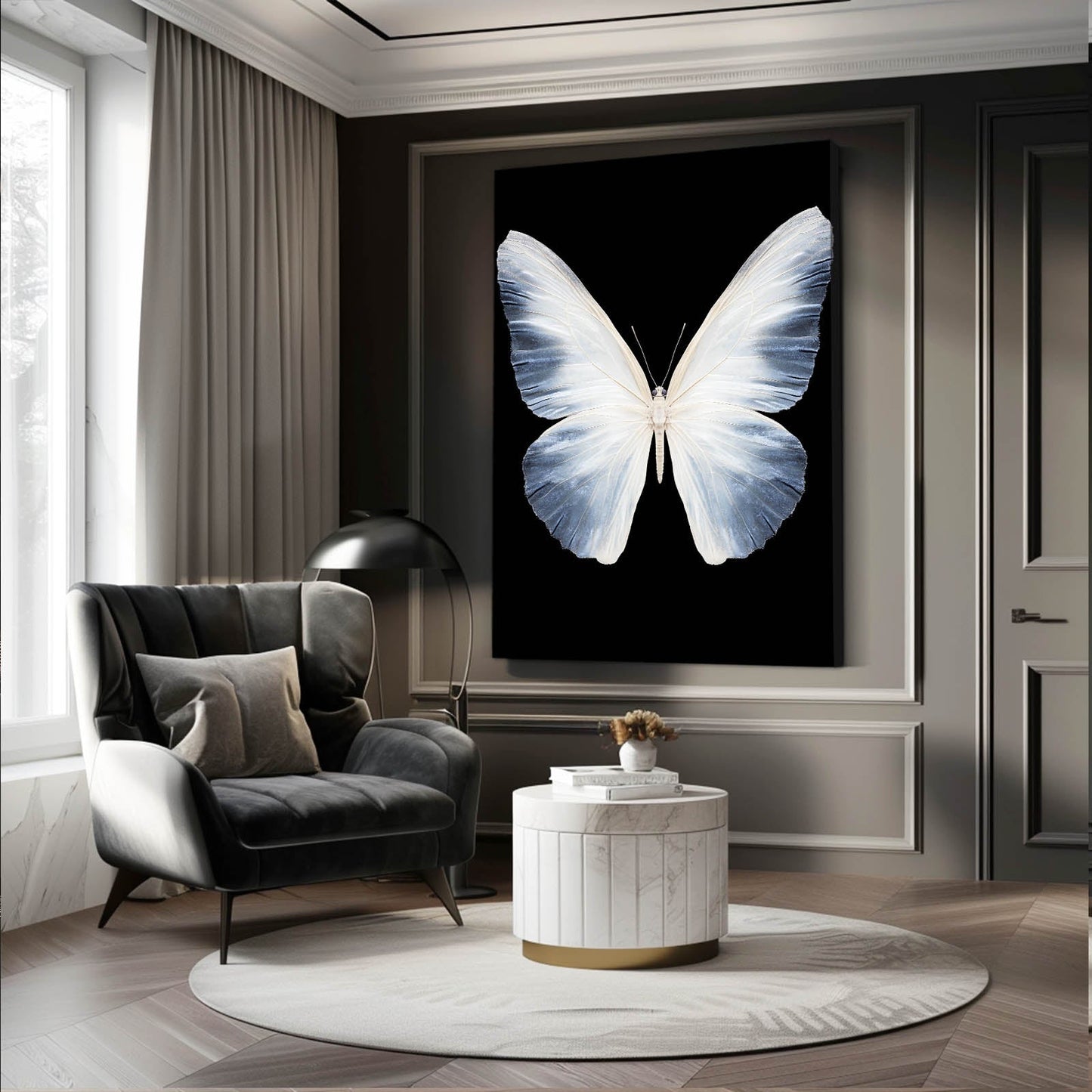 Butterfly Black and White Wall Art