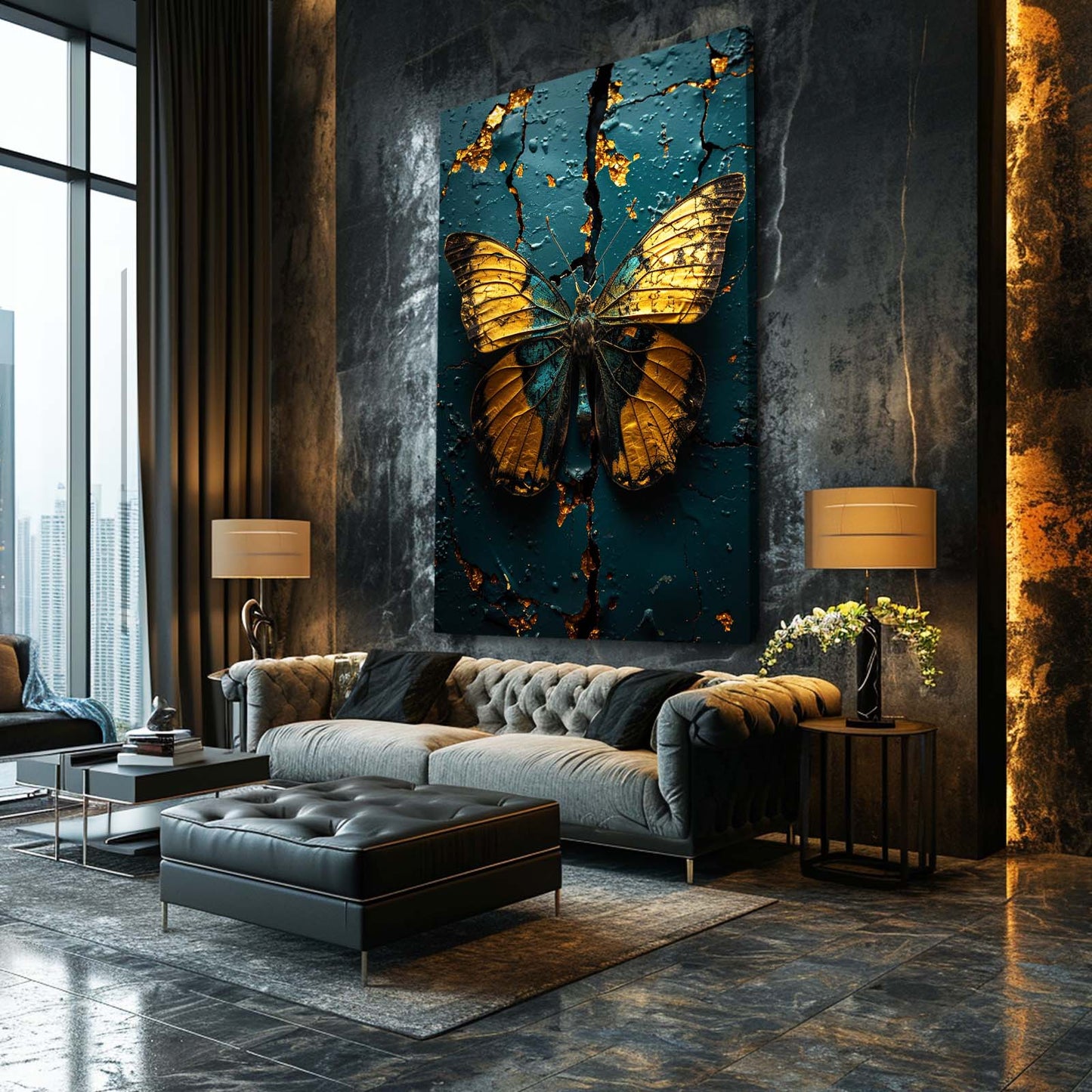 Butterfly Kintsugi Wall Art