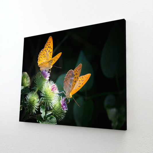 Butterfly Sunflowers Wall Art