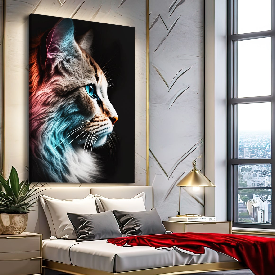 Canvas Cat Art