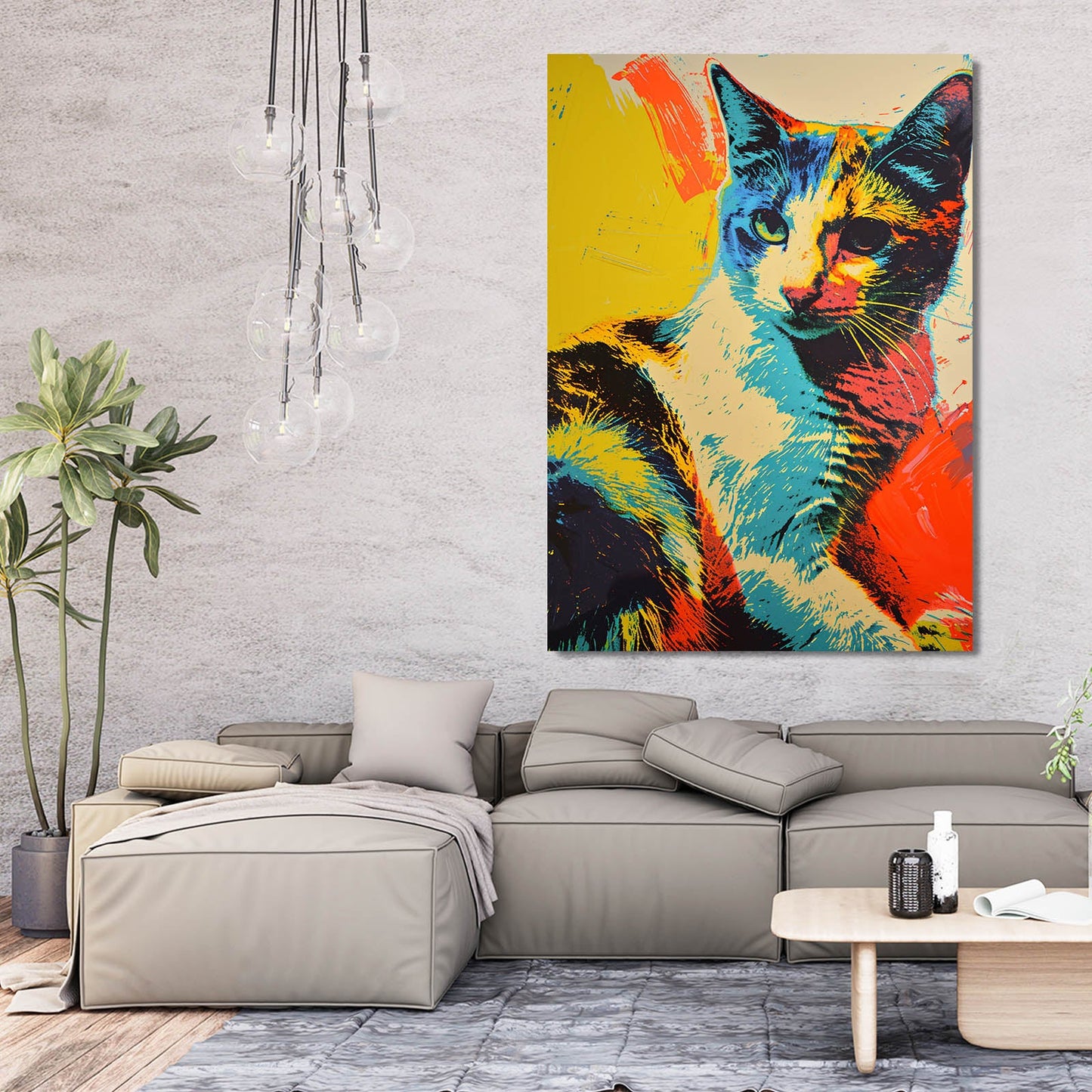 Canvas Cat Print