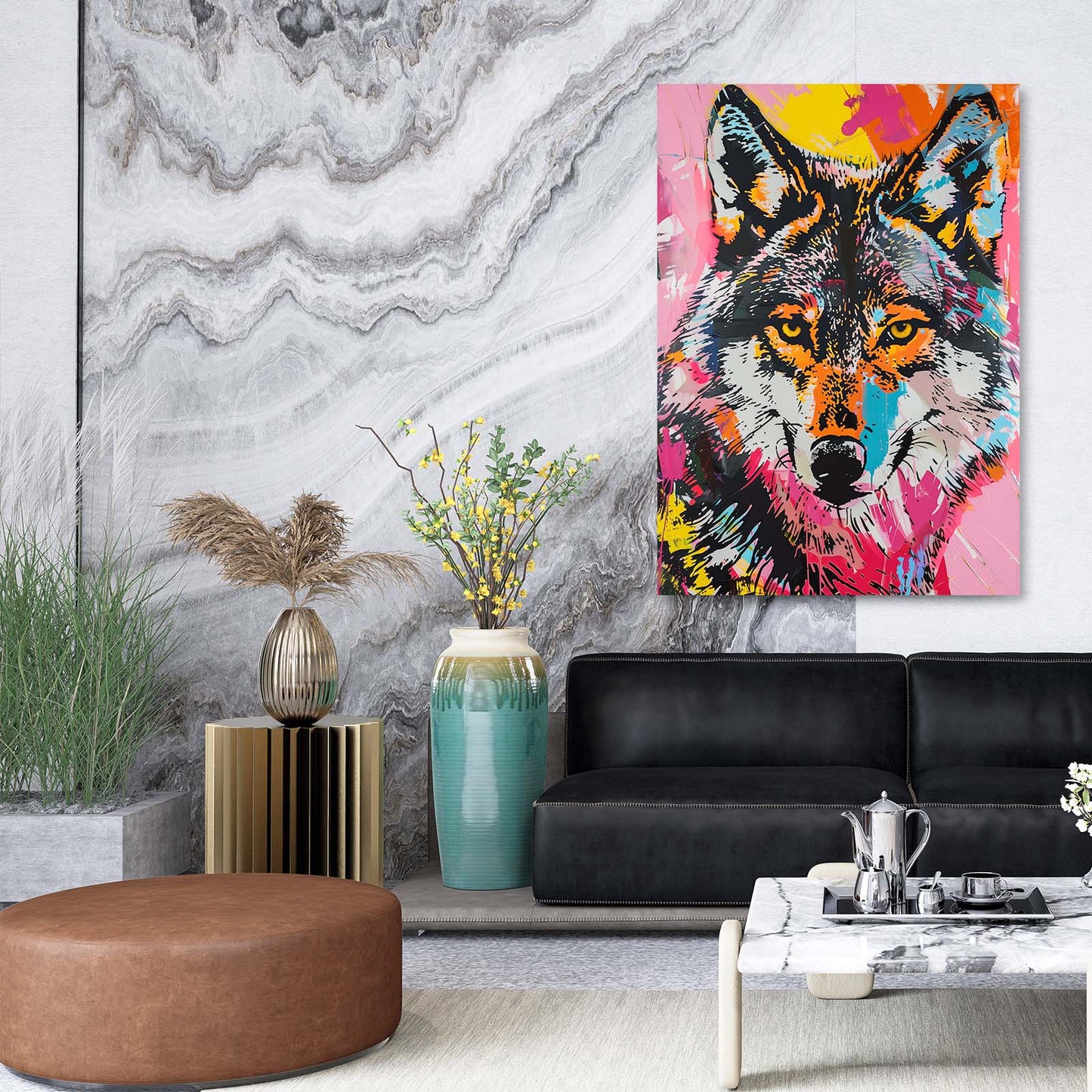 Canvas Wolf Art