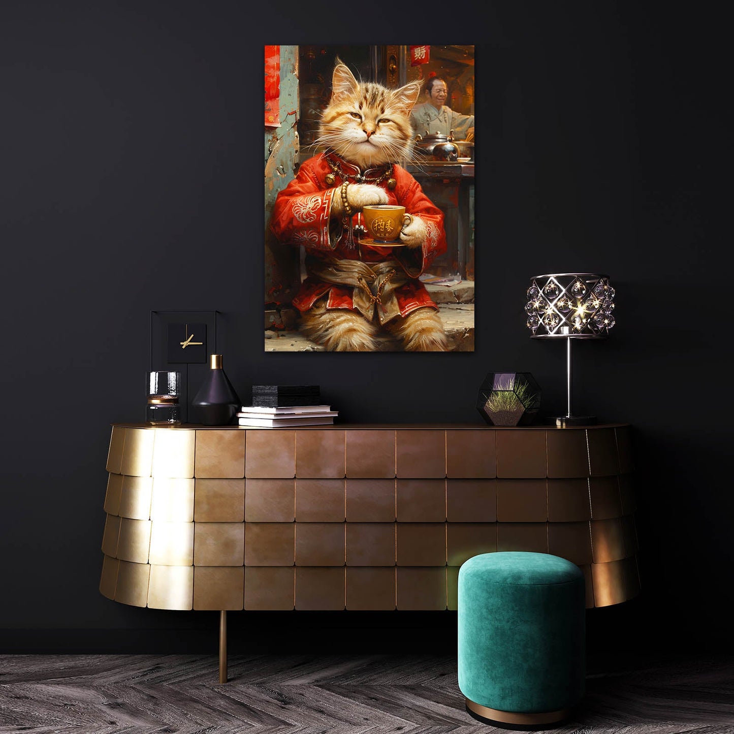 Cat And Cup Wall Art