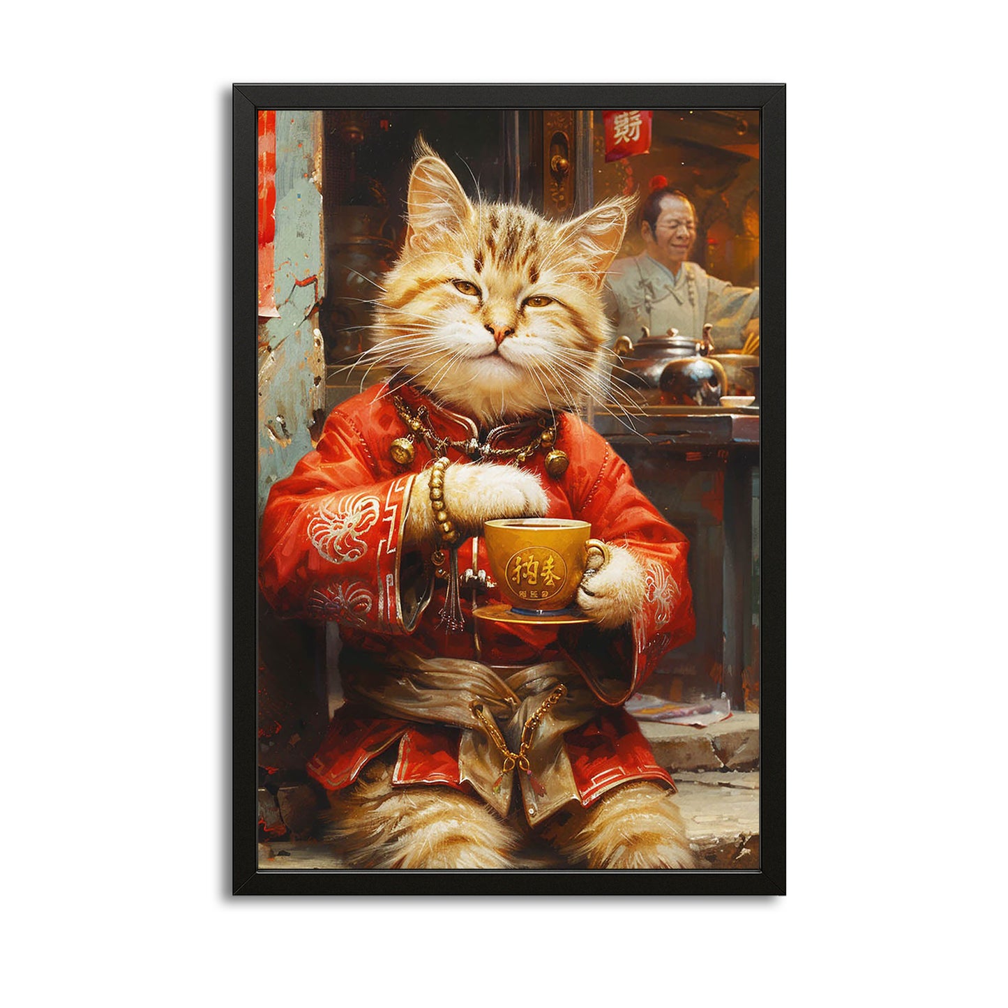 Cat And Cup Wall Art