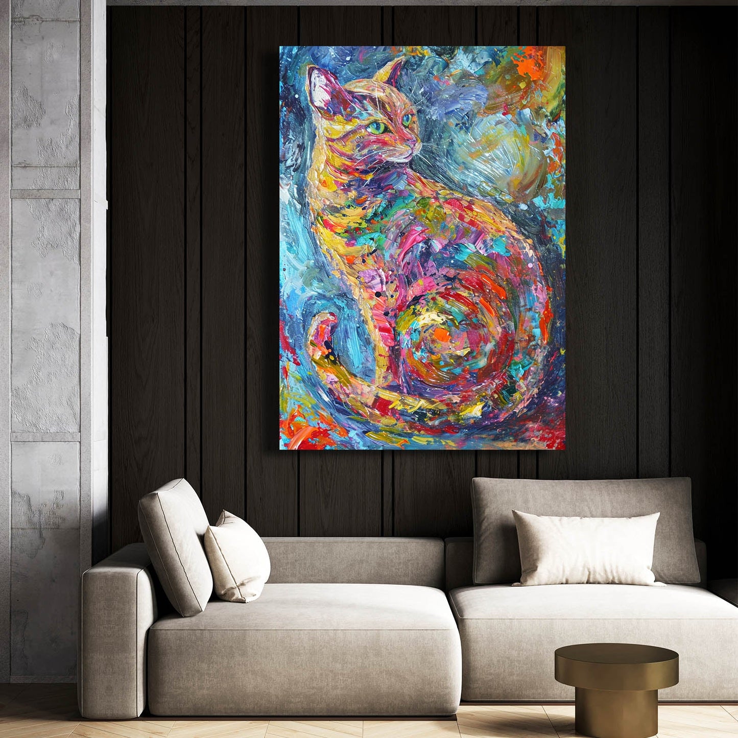Cat Colorful Wall Art
