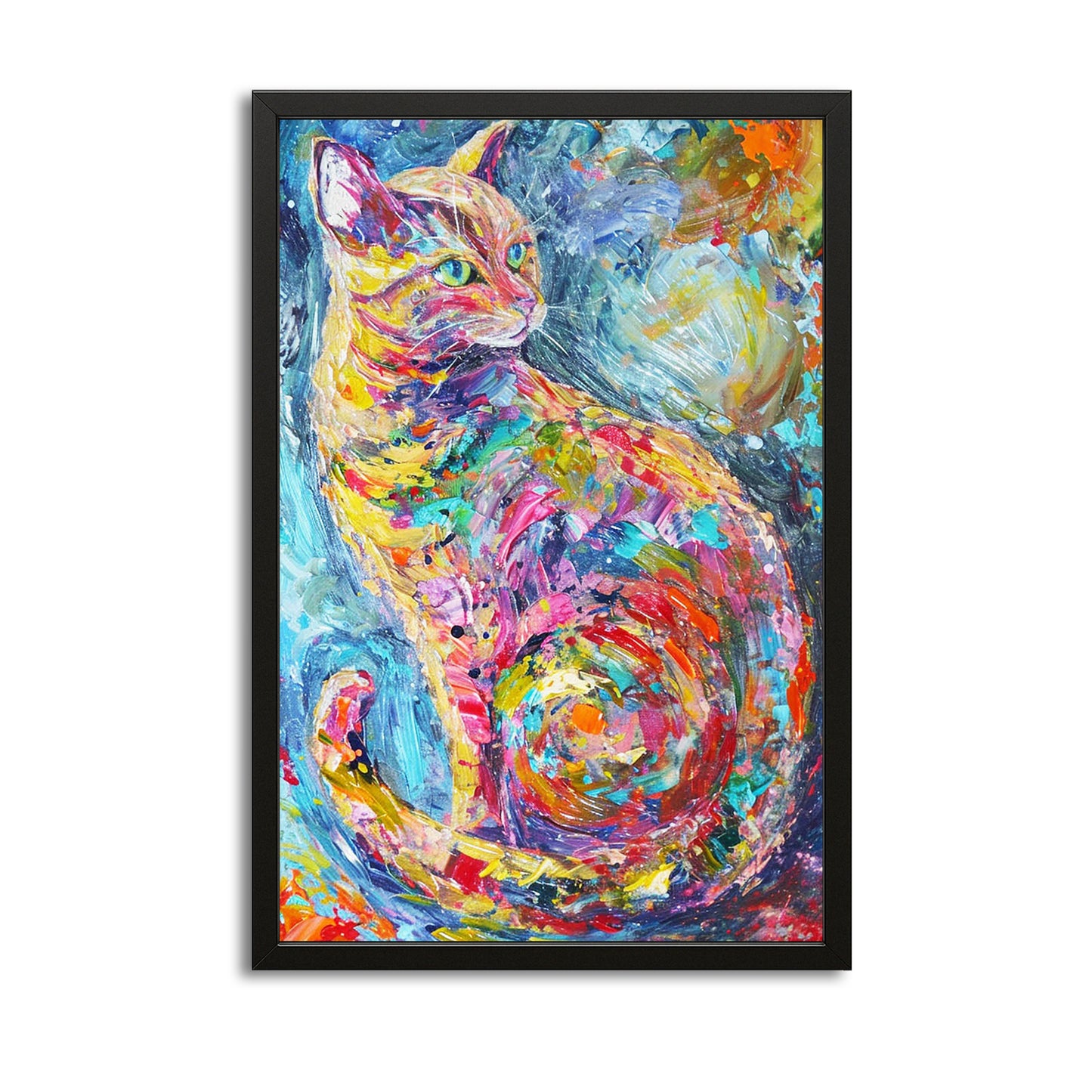 Cat Colorful Wall Art