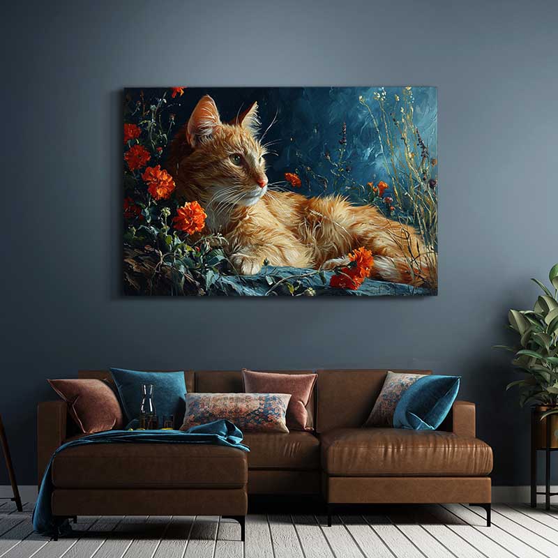 Cat Garden Wall Art