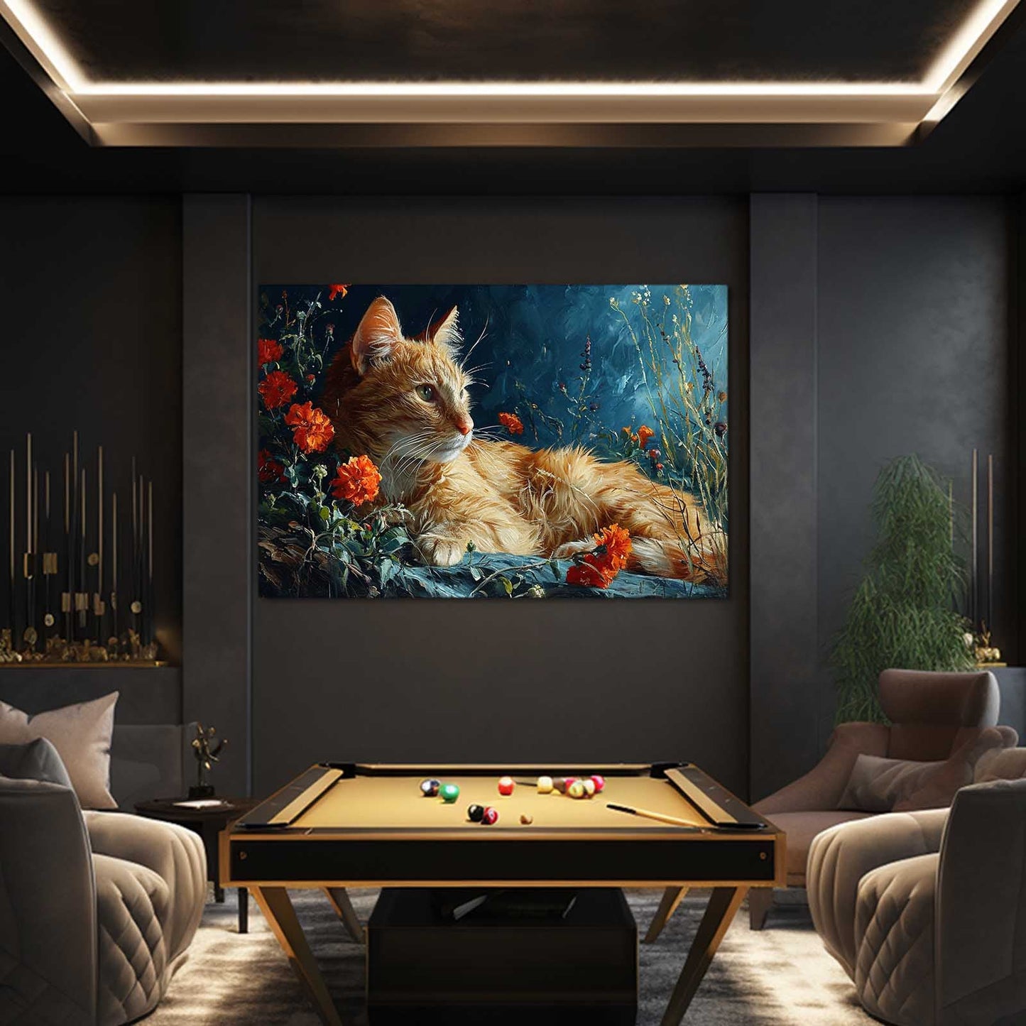 Cat Garden Wall Art