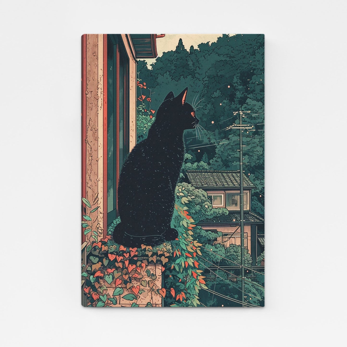 Cat Wall Art Japanese