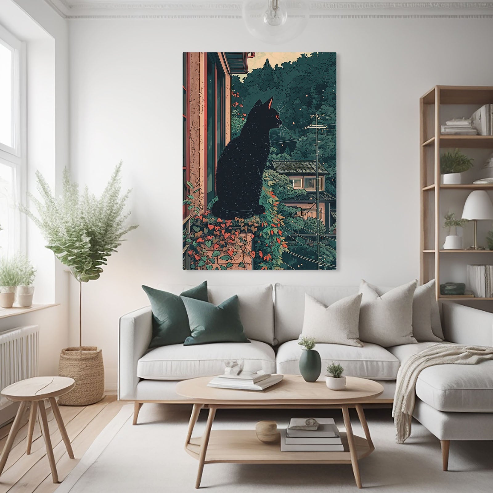 Cat Wall Art Japanese