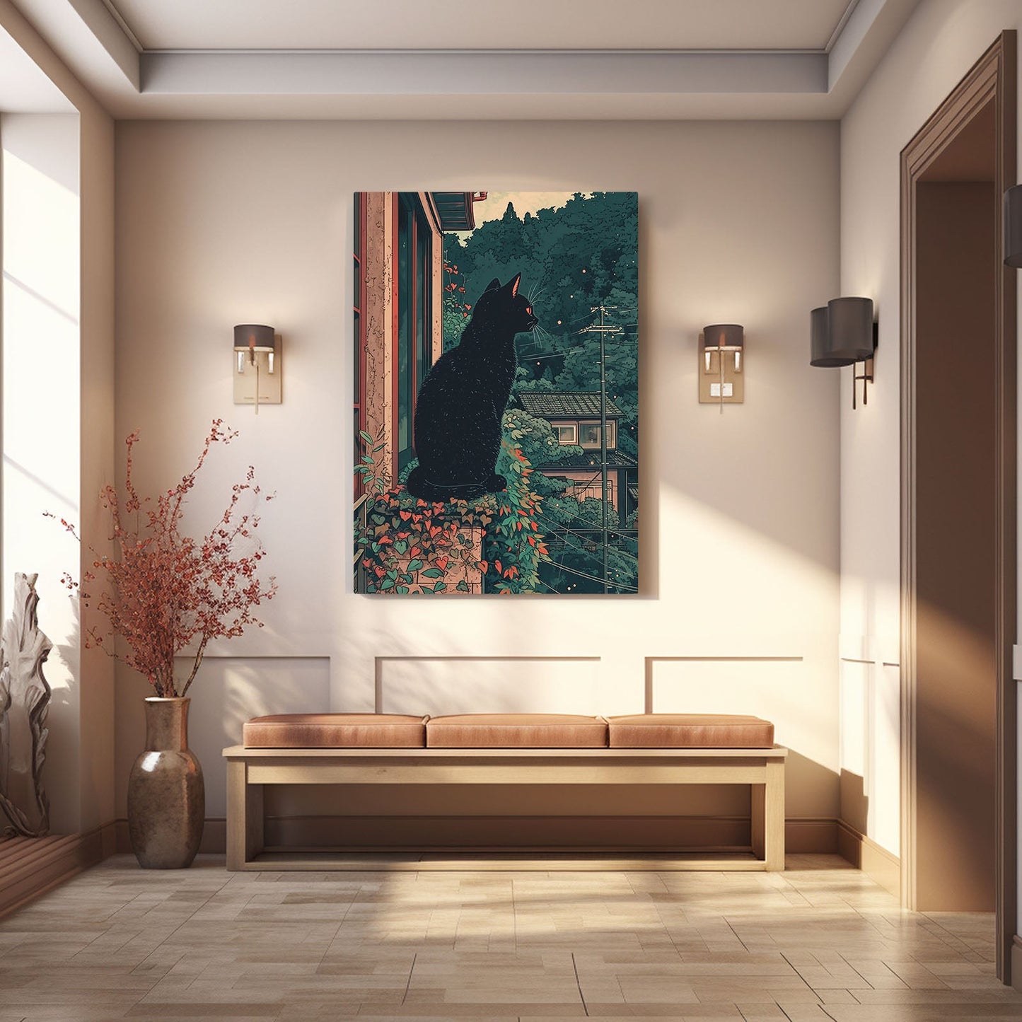 Cat Wall Art Japanese