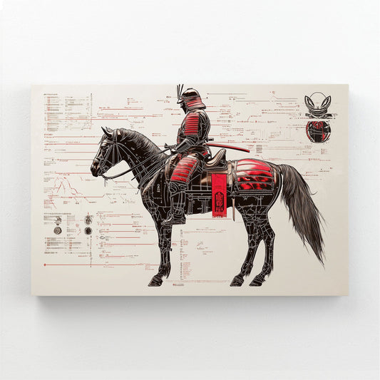Cavalier Samurai Horse Prints — classic canvas print, canvas print on white background