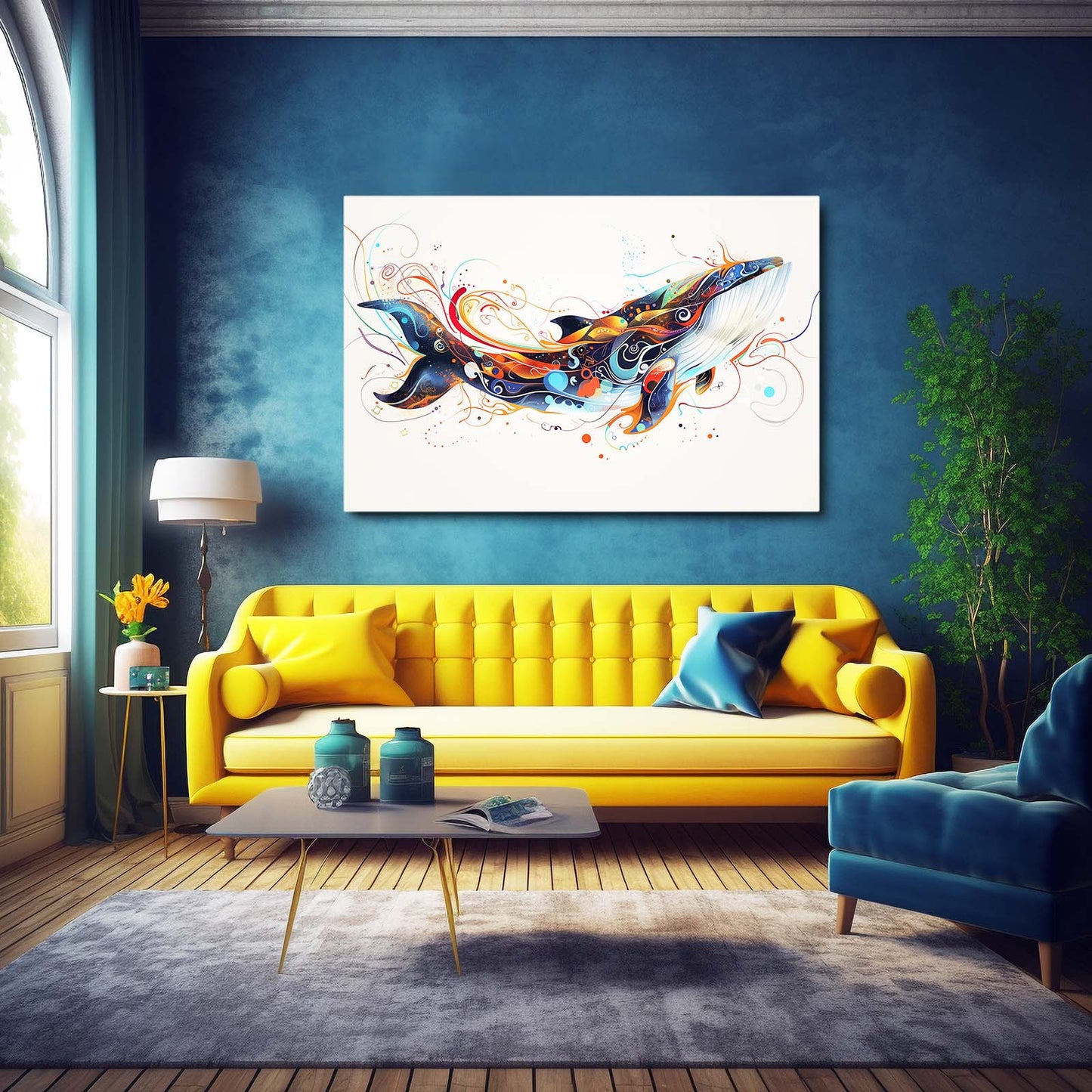 Celestial Flow Whale Art