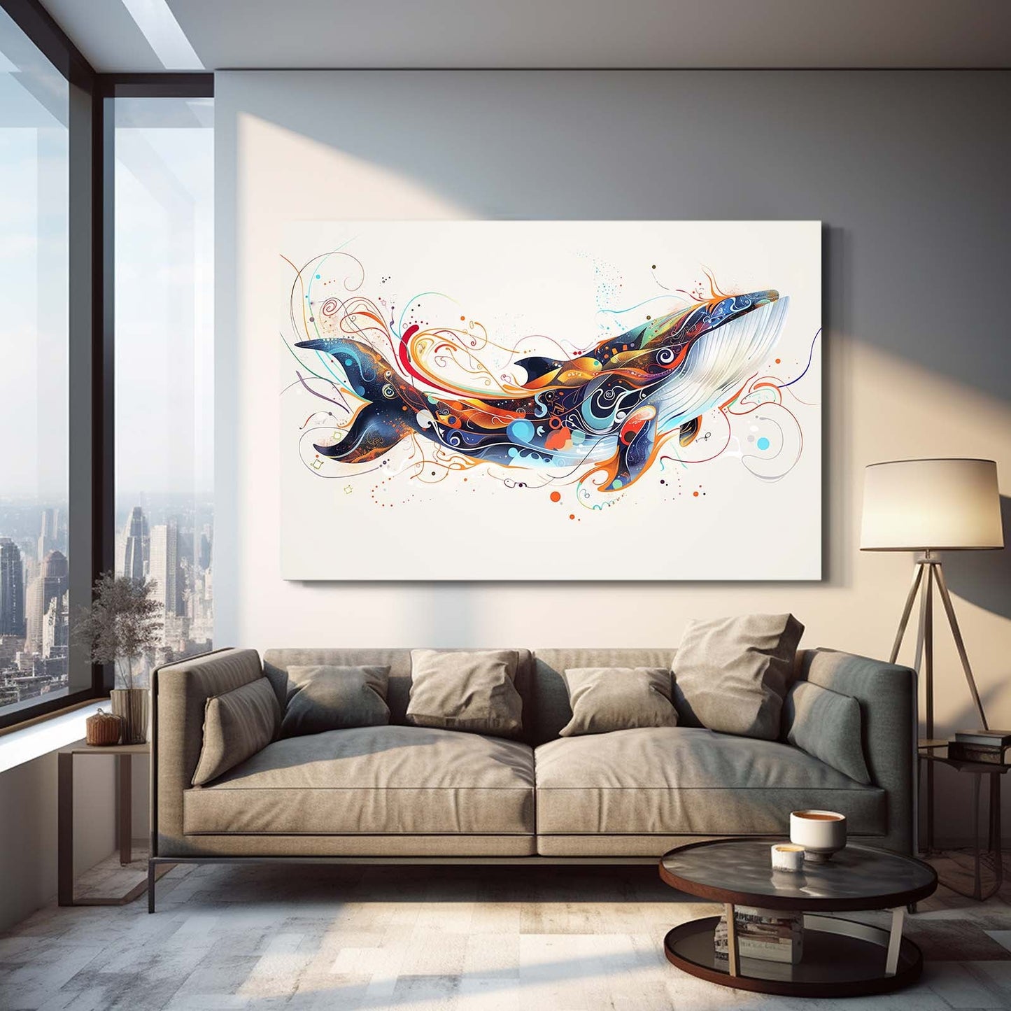 Celestial Flow Whale Art