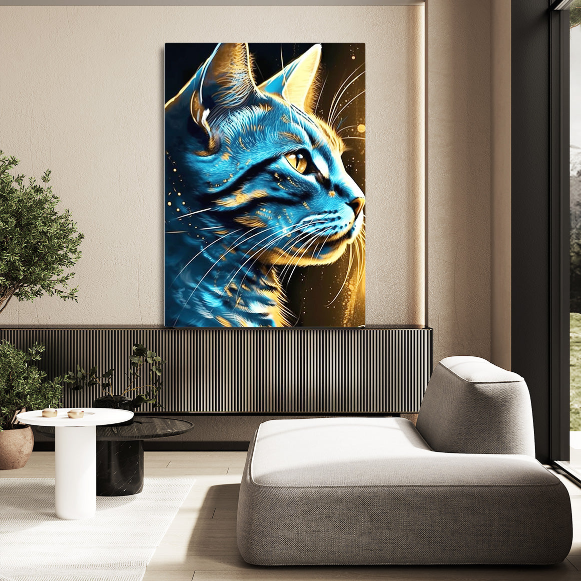Celestial Shine Cat Wall Art