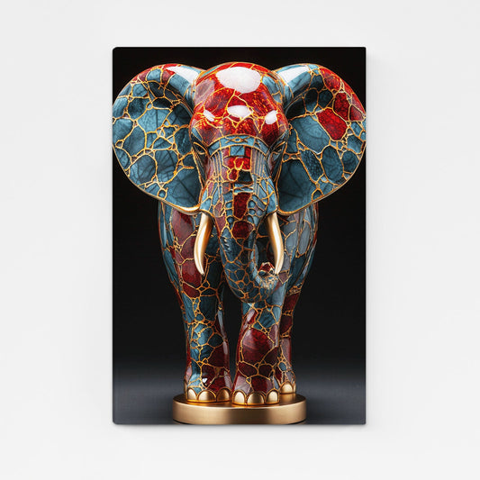 Ceramic Mosaic Elephant Art
