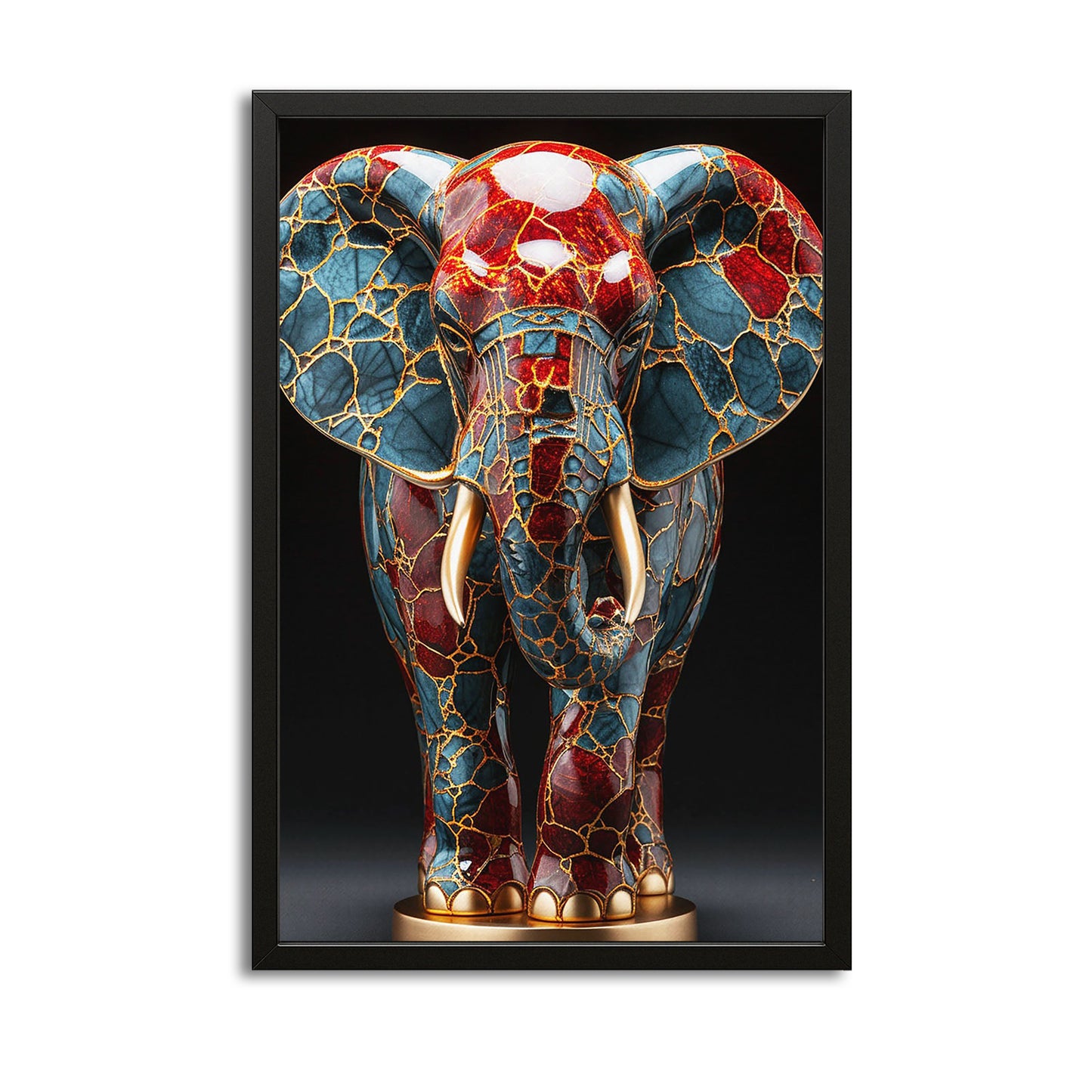 Ceramic Mosaic Elephant Art
